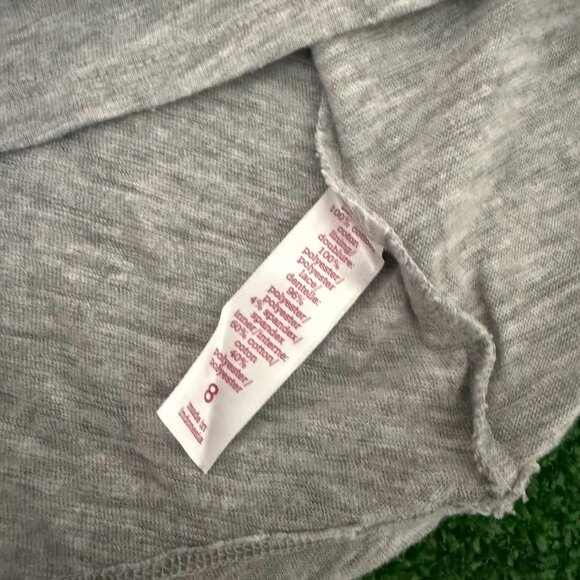 Justice Cap Sleeve Sneaker Graphic Heather Gray Tunic Style T-Shirt  Size 8 - Picture 9 of 14